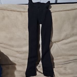 Fleece Lined Cuddl Duds Black Leggings Full-Length Smooth